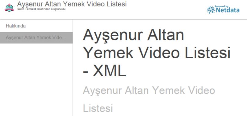 Ayşenur Altan Yemek Video Listesi - XML