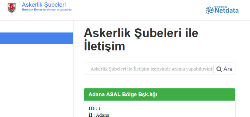 Askerlik Şubeleri ile İletişim