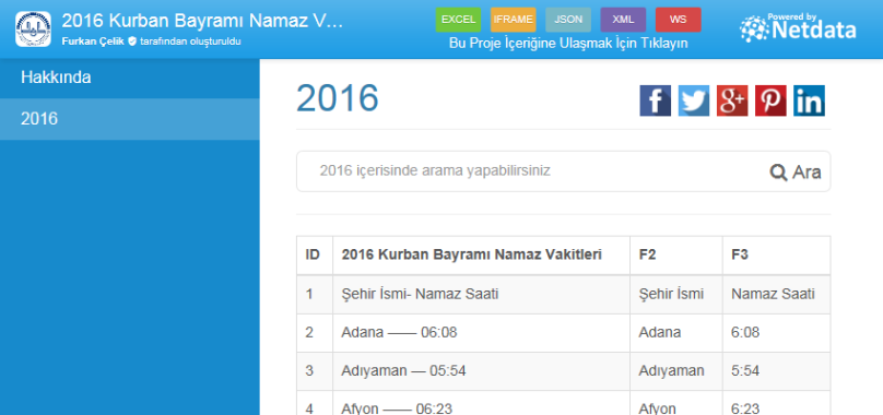 2016 Kurban Bayramı Namaz Saatleri