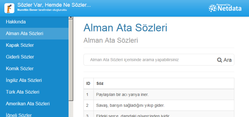 Alman Ata Sözleri