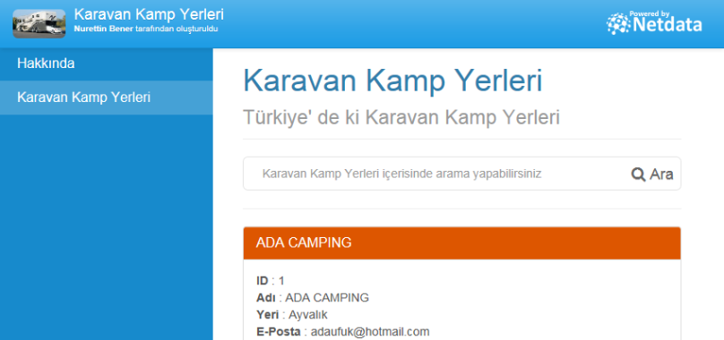 Karavan Kamp Yerleri