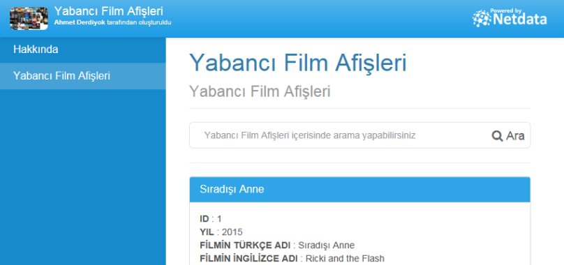 Yabancı Film Afişleri - XML