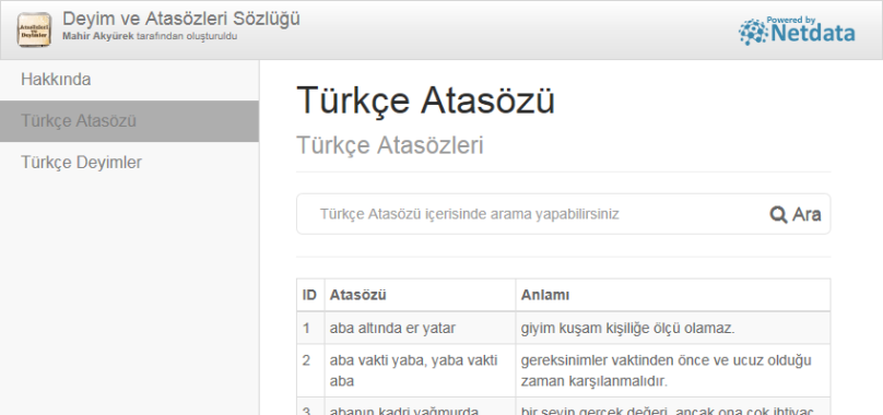 Türkçe Deyimler - XML