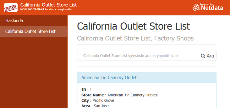 California Outlet Store List