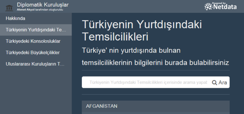 Türkiyenin Yurtdışındaki Temsilcilikleri - XML