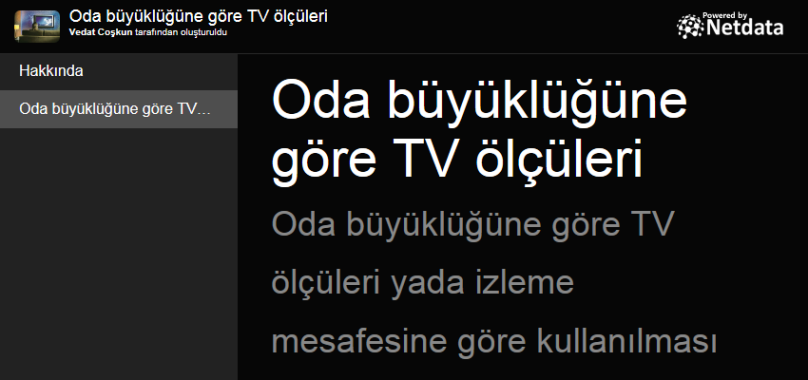 Oda büyüklüğüne göre TV ölçüleri