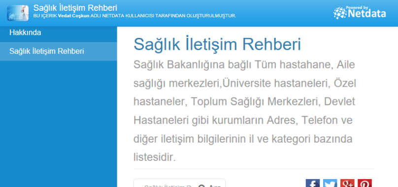 Sağlık İletişim Rehberi