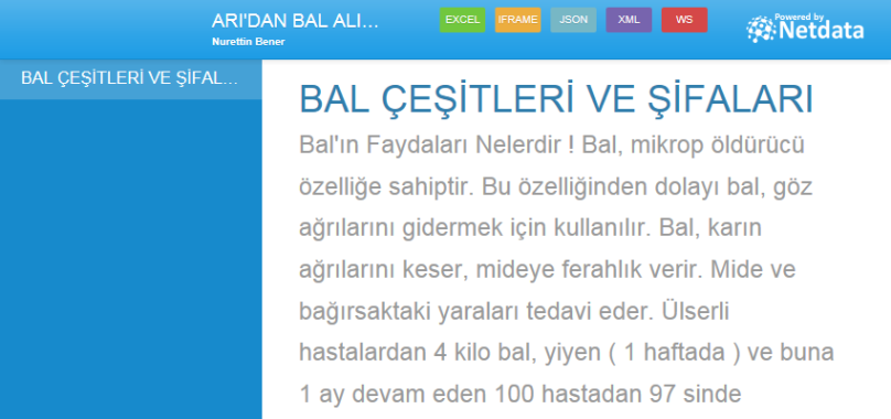 BAL ÇEŞİTLERİ VE ŞİFALARI