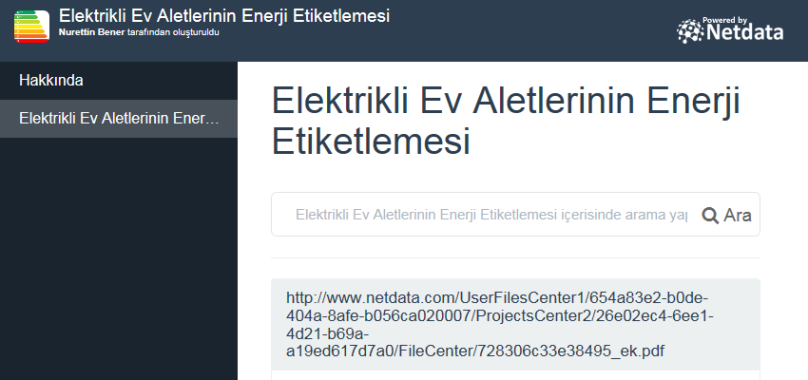 Elektrikli Ev Aletlerinin Enerji Etiketlemesi