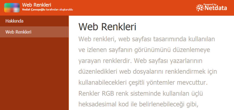 Web Renkleri