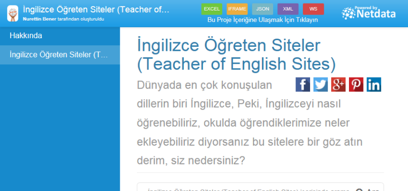 İngilizce Öğreten Siteler (Teacher of English Sites)